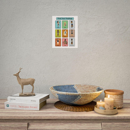 Find Your Feelings Rolled Poster | Emotions Chart for Kids, Classroom Wall | Poster That Helps Kids Name And Notice Their Emotions