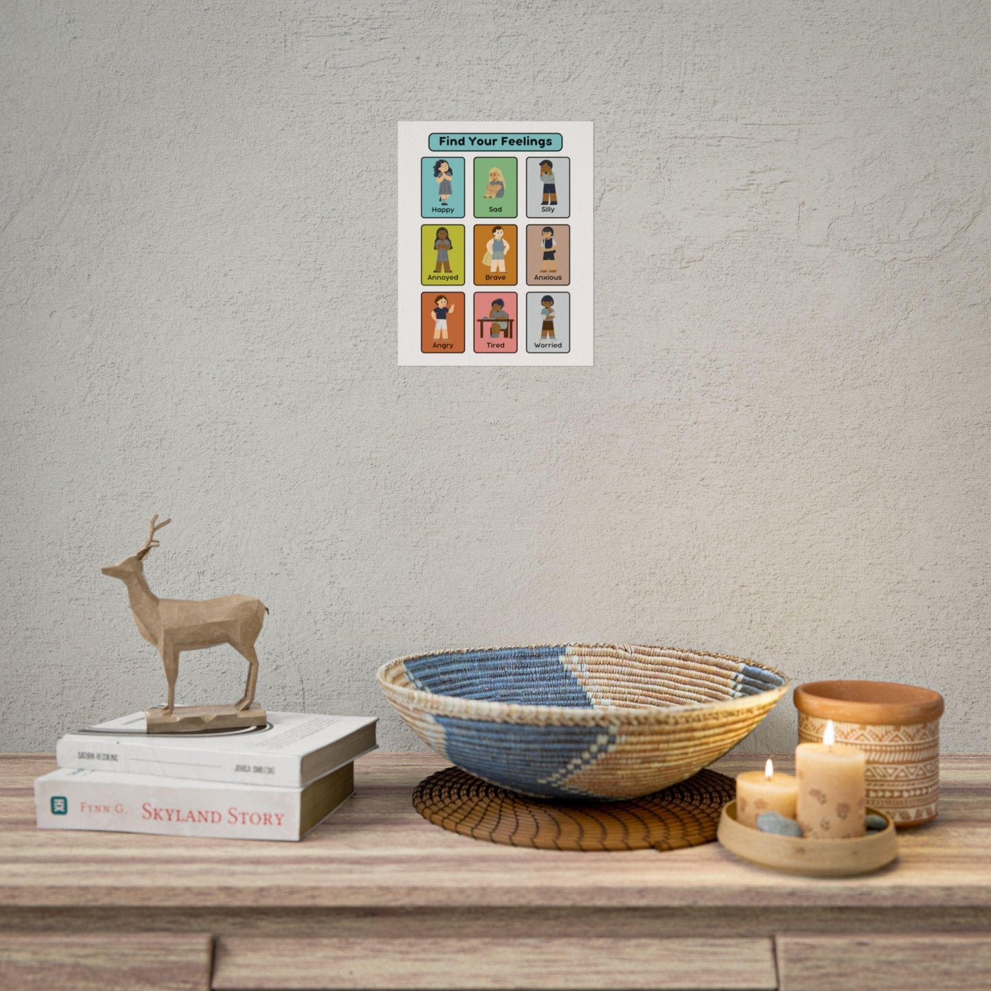 Find Your Feelings Rolled Poster | Emotions Chart for Kids, Classroom Wall | Poster That Helps Kids Name And Notice Their Emotions