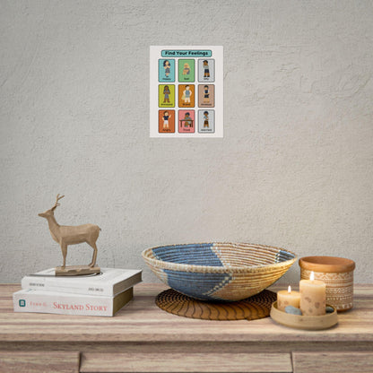 Find Your Feelings Rolled Poster | Emotions Chart for Kids, Classroom Wall | Poster That Helps Kids Name And Notice Their Emotions