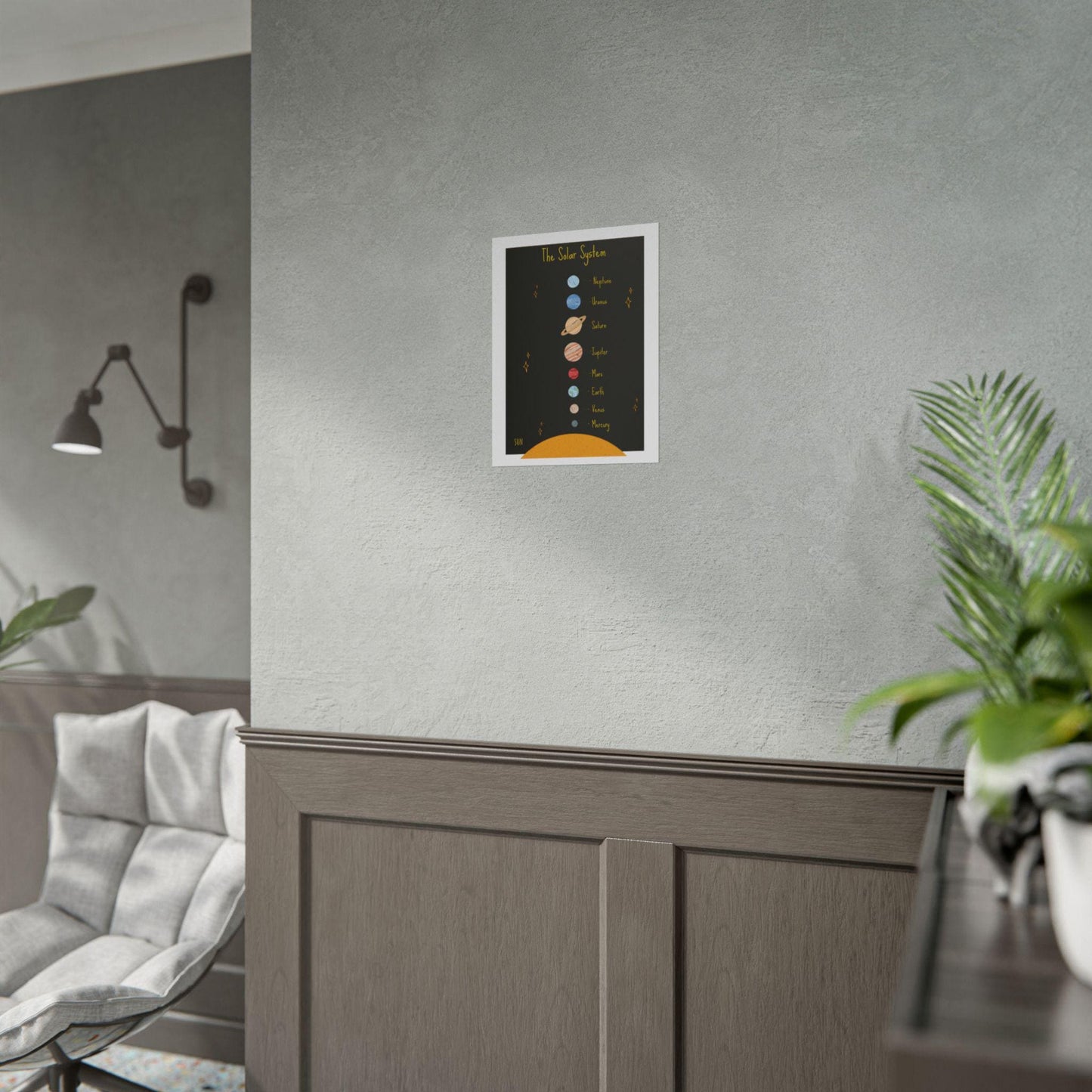 Solar System planets poster Rolled Posters | Space nursery wall art | Poster That Turns A Wall Into A Night-Sky Discovery