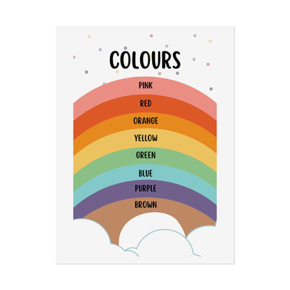 Rainbow Colours Poster rolled poster | Educational nursery wall art | Bright, Playful Educational Poster