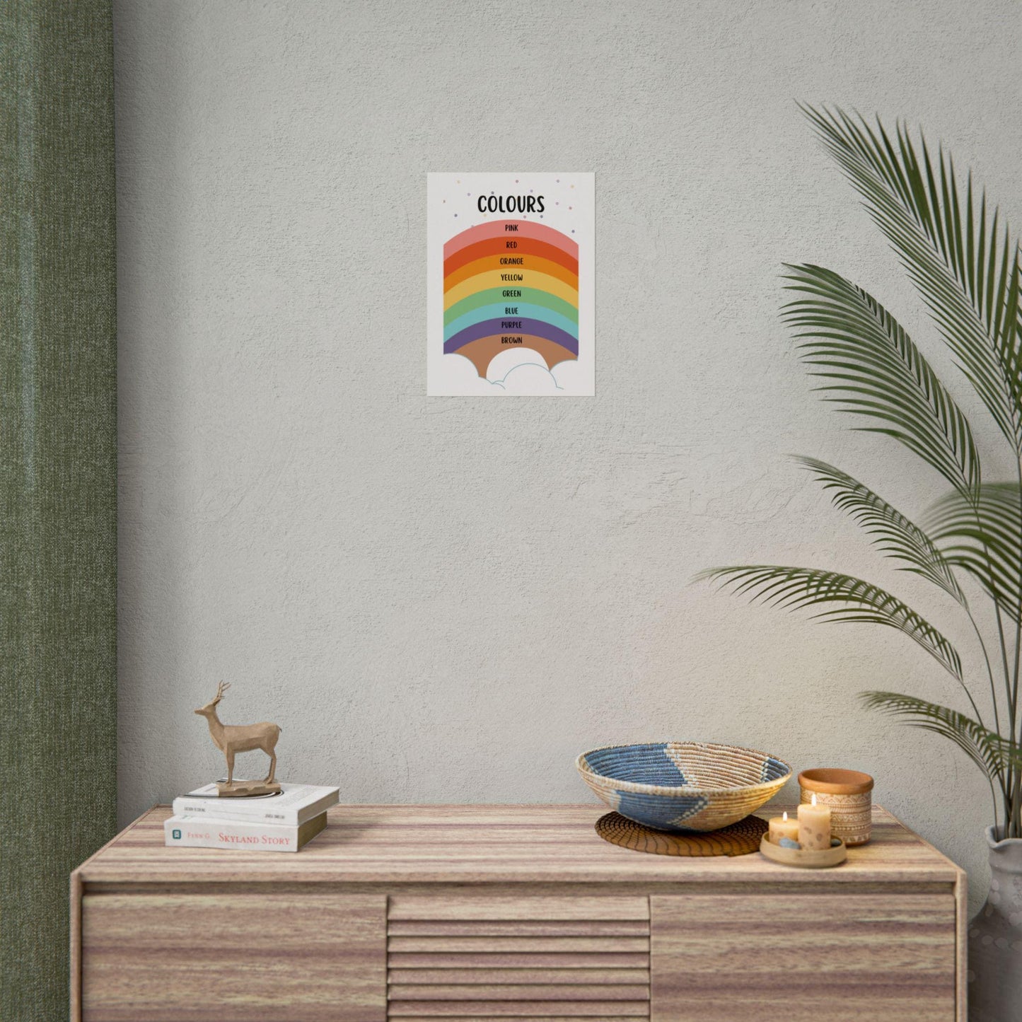 Rainbow Colours Poster rolled poster | Educational nursery wall art | Bright, Playful Educational Poster
