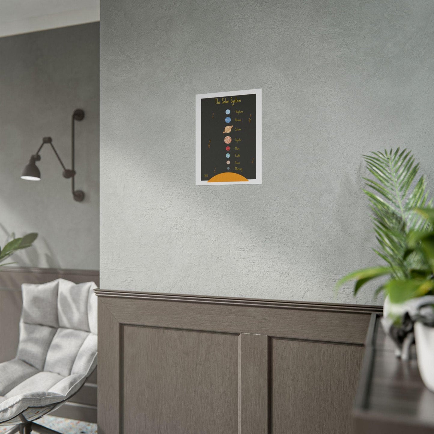 Solar System planets poster Rolled Posters | Space nursery wall art | Poster That Turns A Wall Into A Night-Sky Discovery