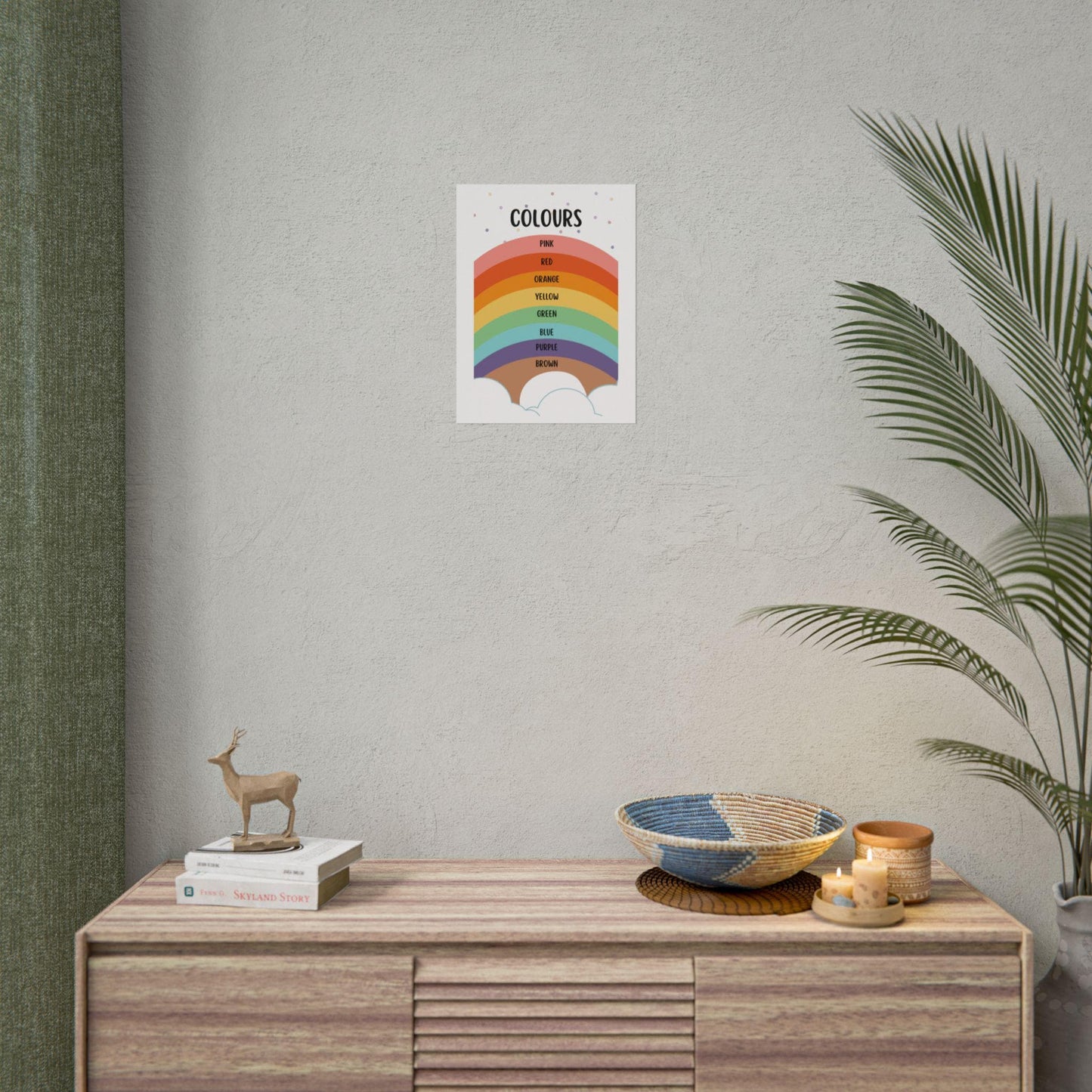 Rainbow Colours Poster rolled poster | Educational nursery wall art | Bright, Playful Educational Poster