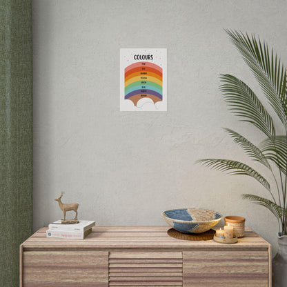 Rainbow Colours Poster rolled poster | Educational nursery wall art | Bright, Playful Educational Poster