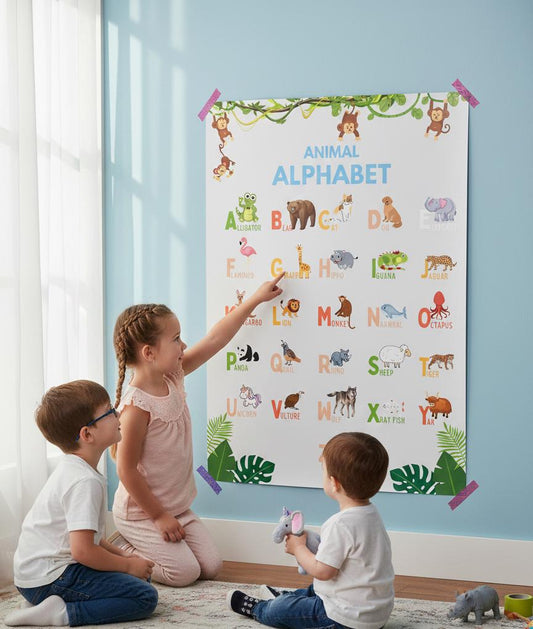 Nursery Wall Art, Kids Educational Chart | Poster Brings A Educational Spark To A Child Room, Classroom, or Daycare
