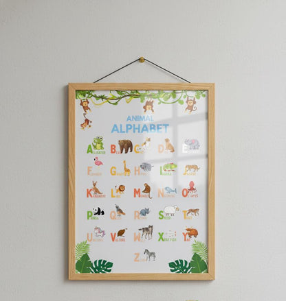 Nursery Wall Art, Kids Educational Chart | Poster Brings A Educational Spark To A Child Room, Classroom, or Daycare