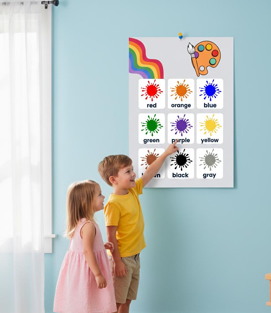 Color Splash Chart poster | Rolled Posters | Artful Chart