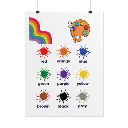 Color Splash Chart poster | Rolled Posters | Artful Chart