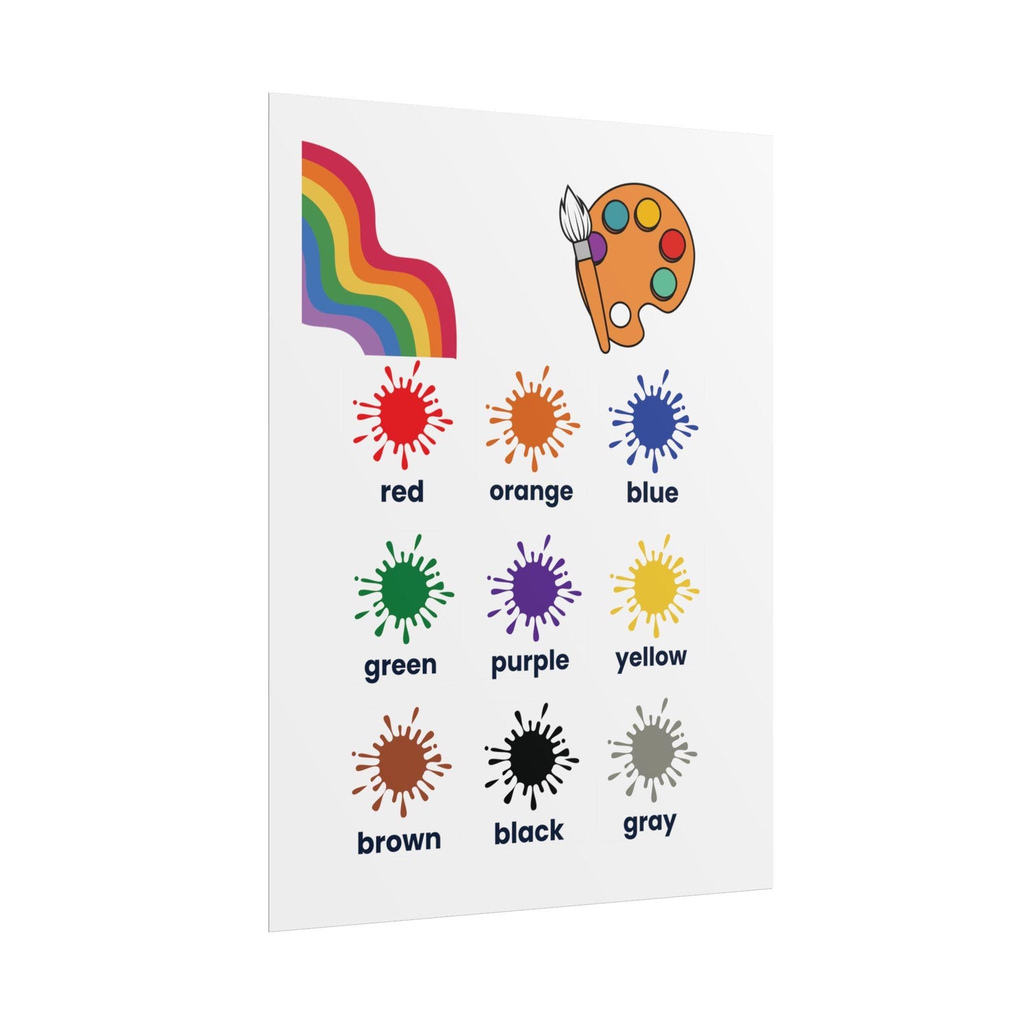 Color Splash Chart poster | Rolled Posters | Artful Chart