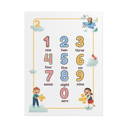 Number Chart Poster 0-9 Rolled Posters | Nursery Classroom Wall Art | Bright, Playful Number Chart
