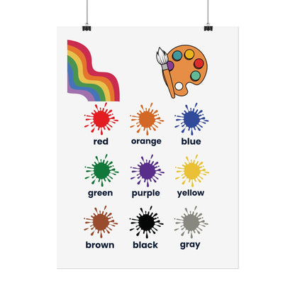 Color Splash Chart poster | Rolled Posters | Artful Chart