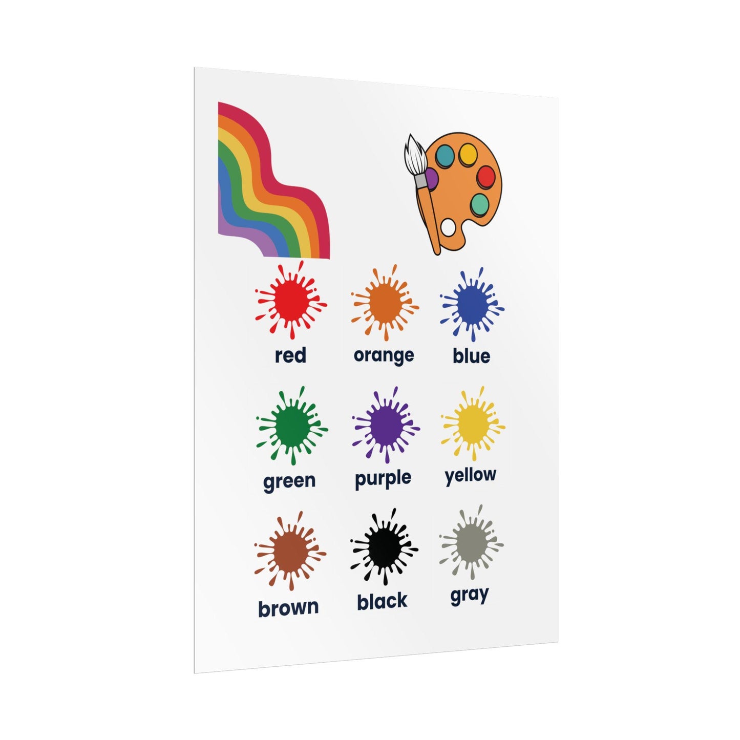 Color Splash Chart poster | Rolled Posters | Artful Chart