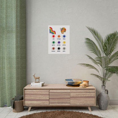 Color Splash Chart poster | Rolled Posters | Artful Chart