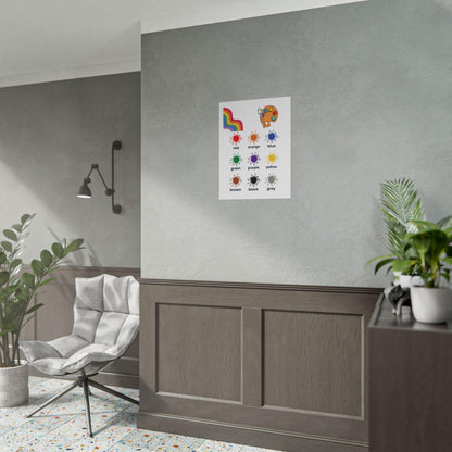 Color Splash Chart poster | Rolled Posters | Artful Chart