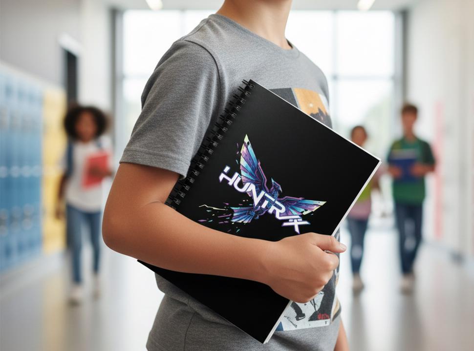 HUNTRX Neon Phoenix Spiral Notebook | K-POP Ruled Spiral Notebook | K-POP Demon Hunters Spiral Notebook