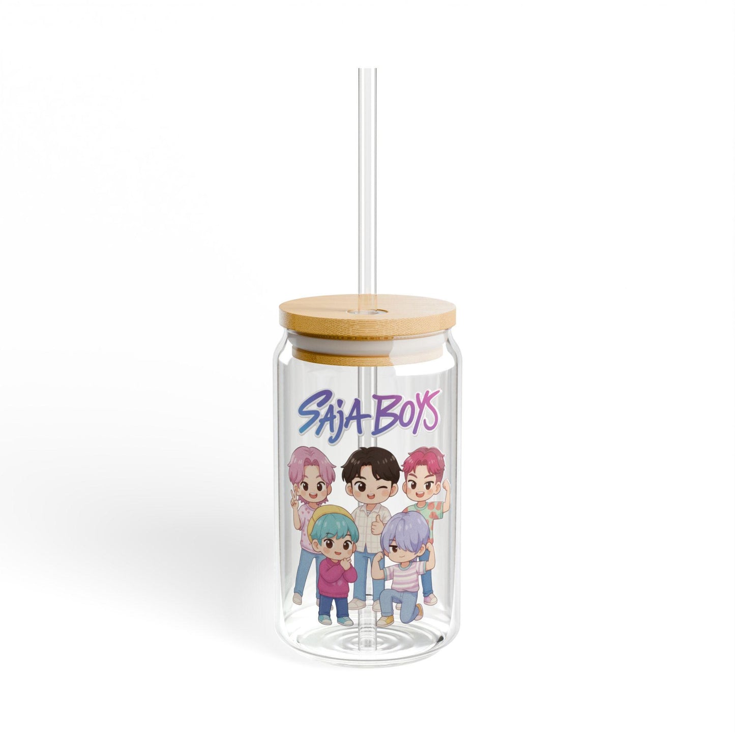 K-POP SajaBoys Sipper Glass | Saja Boys 16oz Straw Tumbler | K-POP Demon Hunters Sipper Glass | Saja Boys Sipper Glass | K-POP Sipper Glass