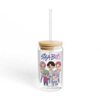 K-POP SajaBoys Sipper Glass | Saja Boys 16oz Straw Tumbler | K-POP Demon Hunters Sipper Glass | Saja Boys Sipper Glass | K-POP Sipper Glass