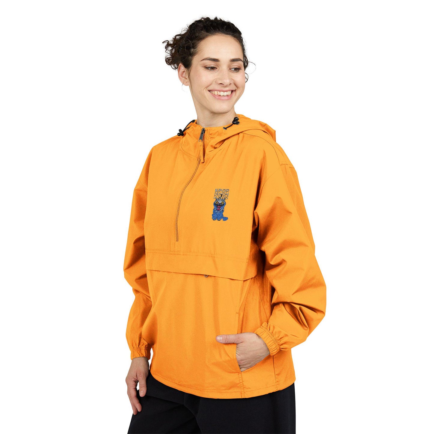 K-POP Derpy Tiger chest print Anorak Jacket | K-POP Demon Hunters Unisex Jacket | Huntrix Derpy Tiger Unisex Jacket | K-POP Unisex Jacket