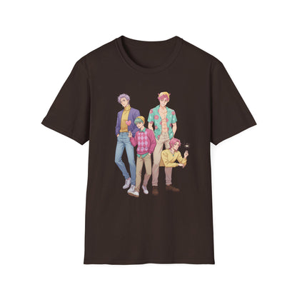 K-POP Demon Hunters Saja Boys T-Shirt | Kawaii Anime Group T-Shirt | Saja Boys Anime T-Shirt | Huntrix Saja Boys T-Shirt | K-POP Men's Tee