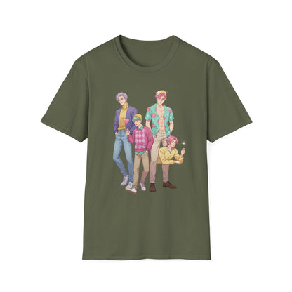K-POP Demon Hunters Saja Boys T-Shirt | Kawaii Anime Group T-Shirt | Saja Boys Anime T-Shirt | Huntrix Saja Boys T-Shirt | K-POP Men's Tee