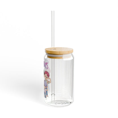 K-POP SajaBoys Sipper Glass | Saja Boys 16oz Straw Tumbler | K-POP Demon Hunters Sipper Glass | Saja Boys Sipper Glass | K-POP Sipper Glass