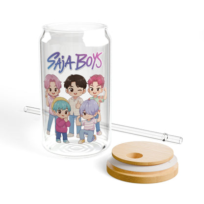 K-POP SajaBoys Sipper Glass | Saja Boys 16oz Straw Tumbler | K-POP Demon Hunters Sipper Glass | Saja Boys Sipper Glass | K-POP Sipper Glass