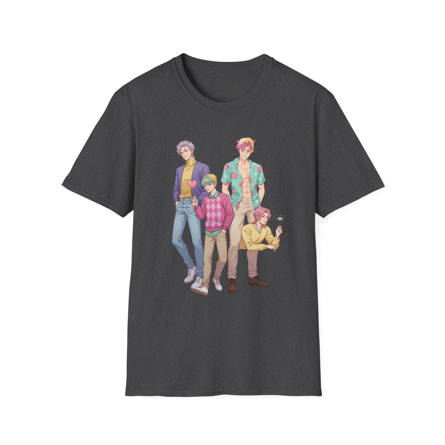 K-POP Demon Hunters Saja Boys T-Shirt | Kawaii Anime Group T-Shirt | Saja Boys Anime T-Shirt | Huntrix Saja Boys T-Shirt | K-POP Men's Tee