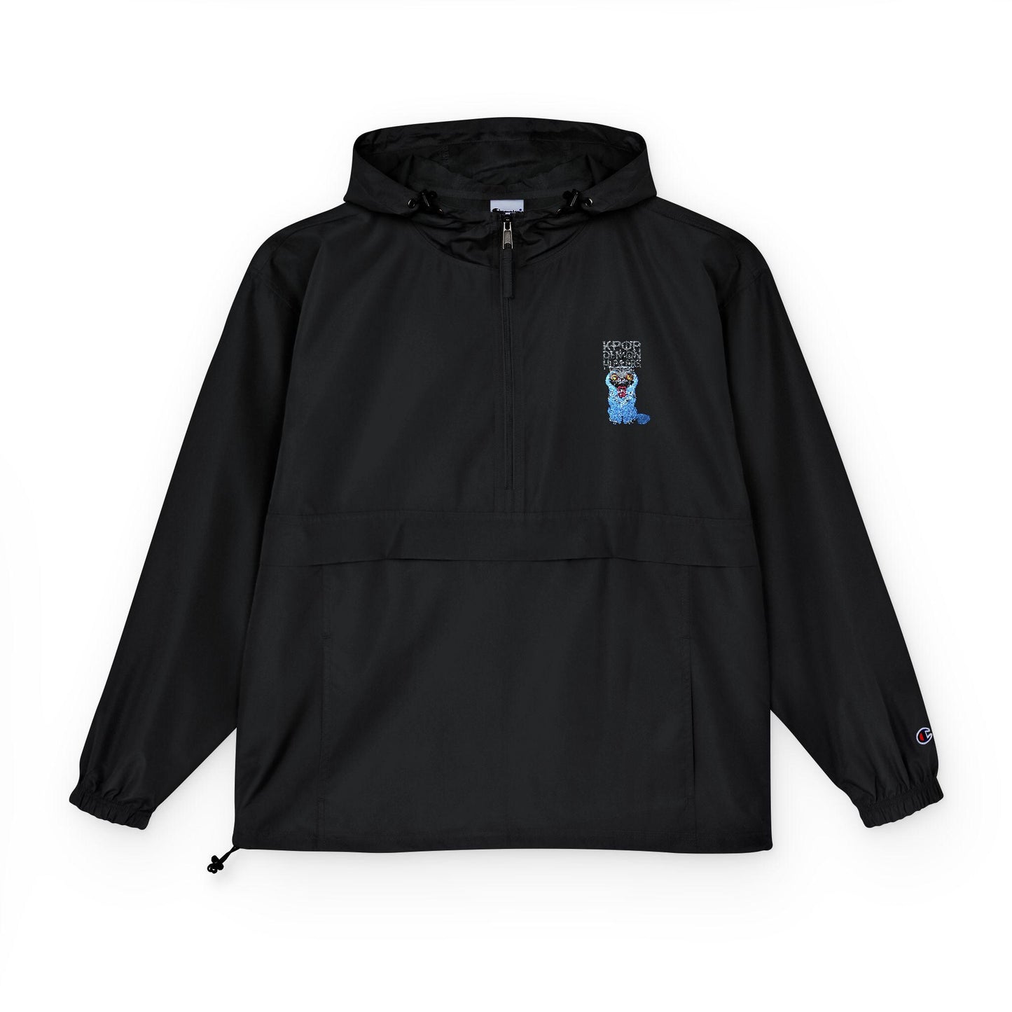 K-POP Derpy Tiger chest print Anorak Jacket | K-POP Demon Hunters Unisex Jacket | Huntrix Derpy Tiger Unisex Jacket | K-POP Unisex Jacket