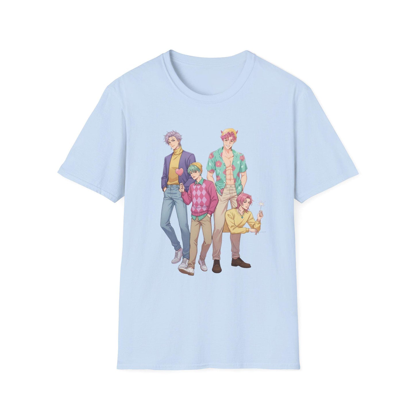 K-POP Demon Hunters Saja Boys T-Shirt | Kawaii Anime Group T-Shirt | Saja Boys Anime T-Shirt | Huntrix Saja Boys T-Shirt | K-POP Men's Tee