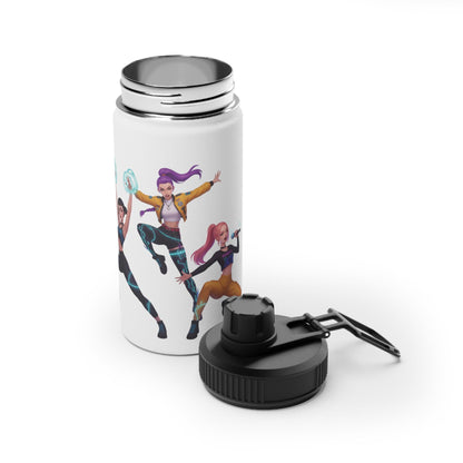 K-POP Demon Hunters water bottle | K-POP Stainless Steel Sports Lid | Huntrix Girls Stainless Steel Sports Lid | K-POP Sports Lid