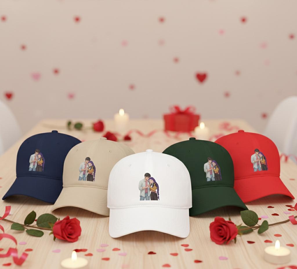 K-Pop Couple Baseball Cap | K-Pop Romantic Illustration cap | Rumi and Jinu Couple Baseball Cap | Huntrix Couple Baseball Valentine Gift
