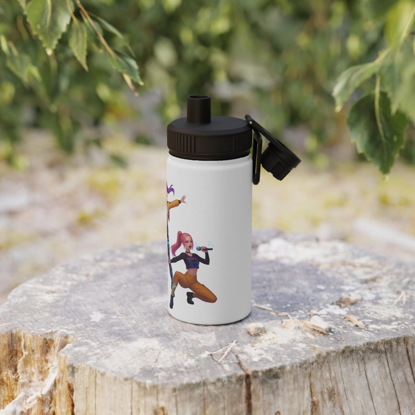 K-POP Demon Hunters water bottle | K-POP Stainless Steel Sports Lid | Huntrix Girls Stainless Steel Sports Lid | K-POP Sports Lid