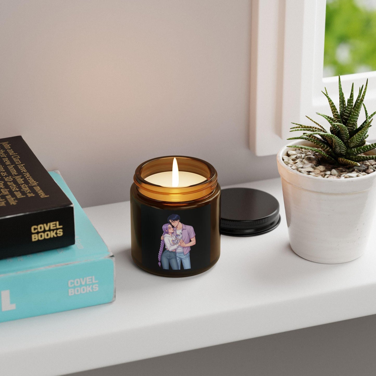 K-POP Couple Embrace Candle | Rumi and Jinu  Amber Jar Soy Candle | K-POP Rujinu Valentine Gift Candle | Huntrix Couple Scented Candle