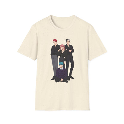 Stylized K-Pop Boy T-Shirt | Saja Boys  Band T-Shirt | K-Pop Demon Hunters Saja Boys Unisex T-Shirt | Huntrix Saja Boys Unisex T-Shirt