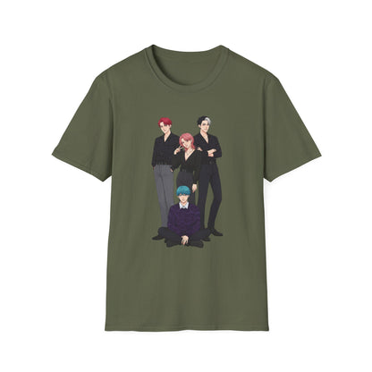 Stylized K-Pop Boy T-Shirt | Saja Boys  Band T-Shirt | K-Pop Demon Hunters Saja Boys Unisex T-Shirt | Huntrix Saja Boys Unisex T-Shirt
