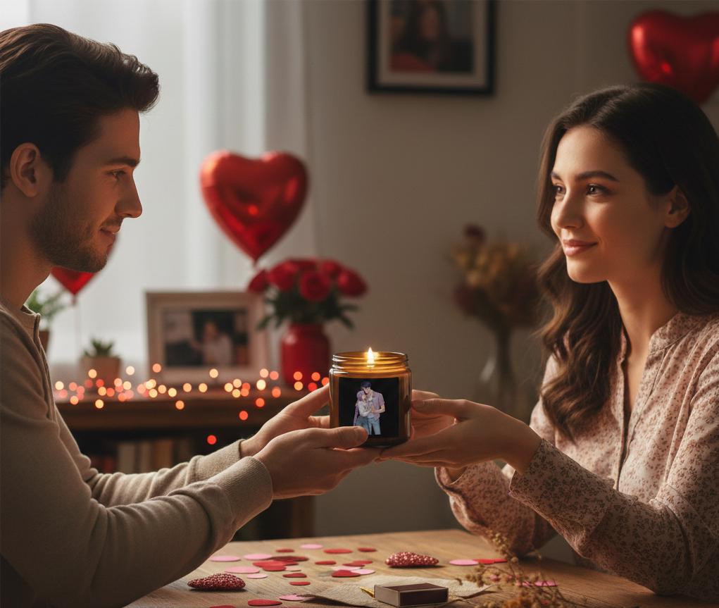 K-POP Couple Embrace Candle | Rumi and Jinu  Amber Jar Soy Candle | K-POP Rujinu Valentine Gift Candle | Huntrix Couple Scented Candle