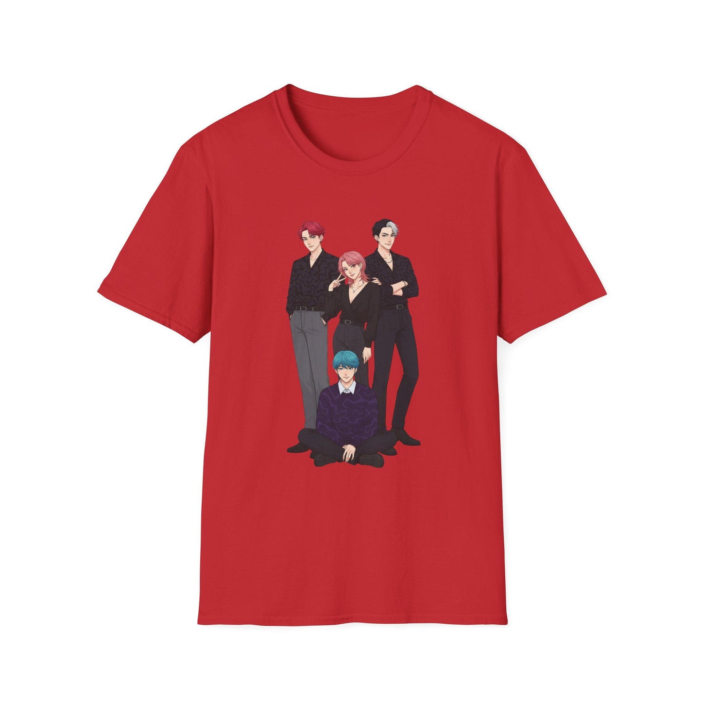 Stylized K-Pop Boy T-Shirt | Saja Boys  Band T-Shirt | K-Pop Demon Hunters Saja Boys Unisex T-Shirt | Huntrix Saja Boys Unisex T-Shirt