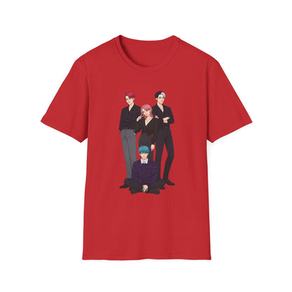 Stylized K-Pop Boy T-Shirt | Saja Boys  Band T-Shirt | K-Pop Demon Hunters Saja Boys Unisex T-Shirt | Huntrix Saja Boys Unisex T-Shirt