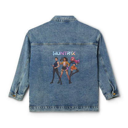 Huntrix Dance Trio Denim Jacket | K-Pop Demon Hunters Women Denim Jacket | Huntrix Women Denim Jacket | K-Pop Hunters Women Denim Jacket