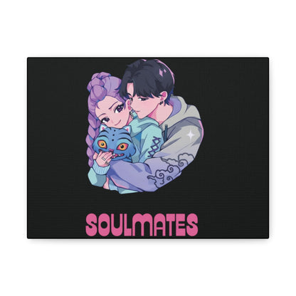 Rumi and Jinu Soulmates Canvas | Rujinu K-Pop couple canvas | K-Pop Demon Hunters Rumi and Jinu Couple Canvas | Huntrix Couple Canvas