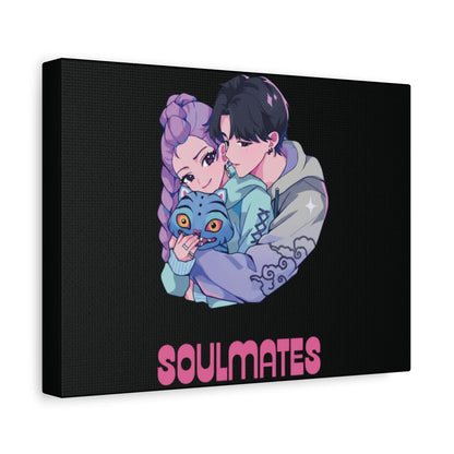 Rumi and Jinu Soulmates Canvas | Rujinu K-Pop couple canvas | K-Pop Demon Hunters Rumi and Jinu Couple Canvas | Huntrix Couple Canvas