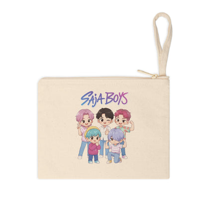 Saja Boys chibi band illustration Accessory Zipper Pouch | K-Pop Demon Hunters Accessory Zipper Pouch | Huntrix Accessory Zipper Pouch