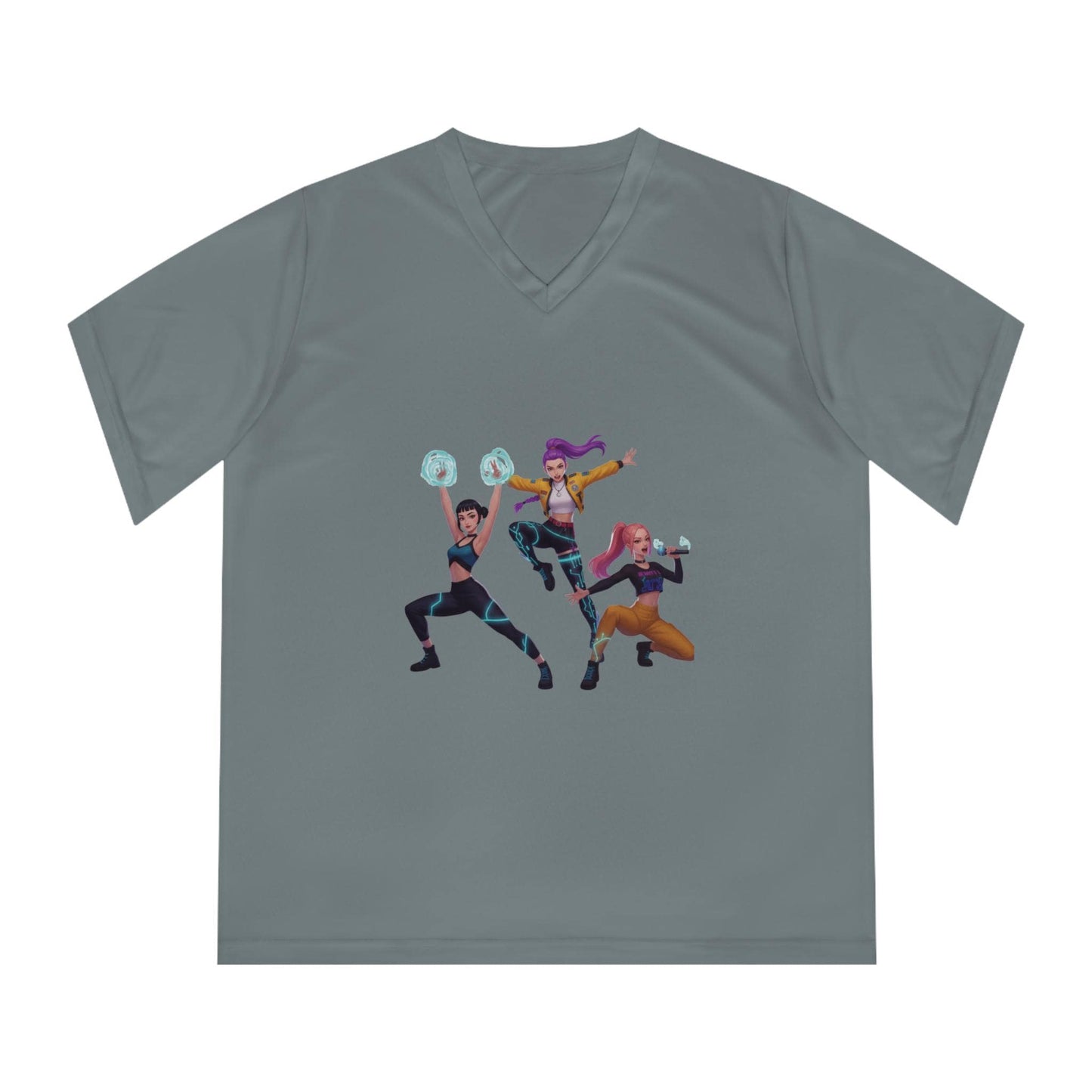 K-Pop Heroines trio graphic T-Shirt | K-Pop Girls Gamer Squad Illustration | Rumi Zoey Mira graphic T-Shirt | Huntrix Girls T-Shirt