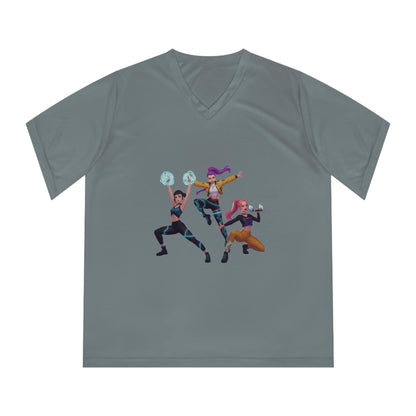 K-Pop Heroines trio graphic T-Shirt | K-Pop Girls Gamer Squad Illustration | Rumi Zoey Mira graphic T-Shirt | Huntrix Girls T-Shirt
