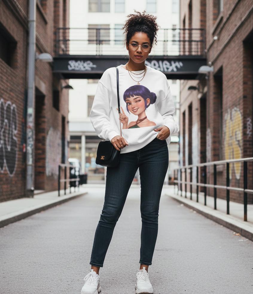 K-Pop Hunter Zoey Sweatshirt | Zoey Hunter Sweatshirt | K-Pop Demon Hunter Sweatshirt | Zoey Huntrix Sweatshirt | K-Pop Zoey Sweatshirt