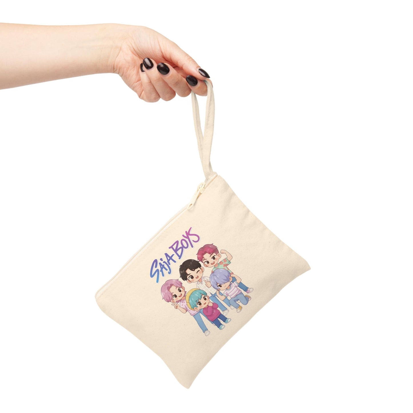 Saja Boys chibi band illustration Accessory Zipper Pouch | K-Pop Demon Hunters Accessory Zipper Pouch | Huntrix Accessory Zipper Pouch