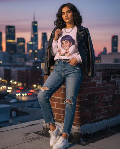 K-Pop Hunter Zoey Sweatshirt | Zoey Hunter Sweatshirt | K-Pop Demon Hunter Sweatshirt | Zoey Huntrix Sweatshirt | K-Pop Zoey Sweatshirt