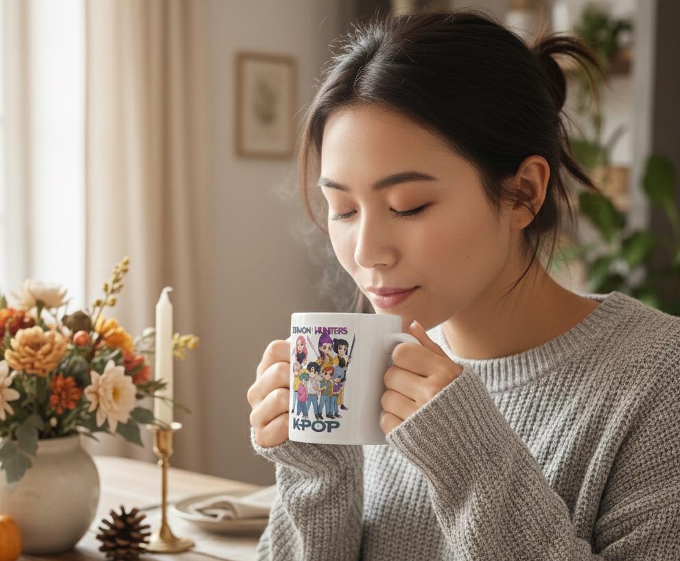 Demon Hunters Kpop Characters Mug | K-Pop Demon Hunters Mug | Huntrix Mug | Saja Boys Mug | Demon Saja Boys Mug | K-Pop anime Mug