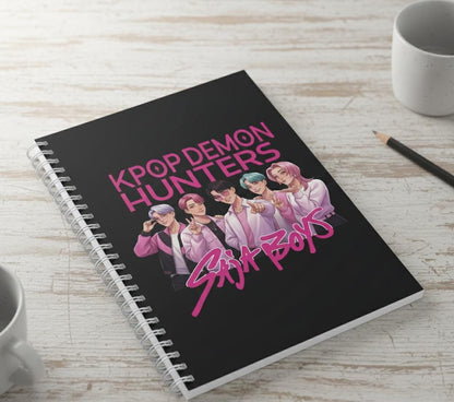 Kpop Demon Hunters Spiral Notebook | HunterX Spiral Notebook | Kpop Demon Spiral  Notebook | Saja Boys Notebook | Kpop Demon Notebook